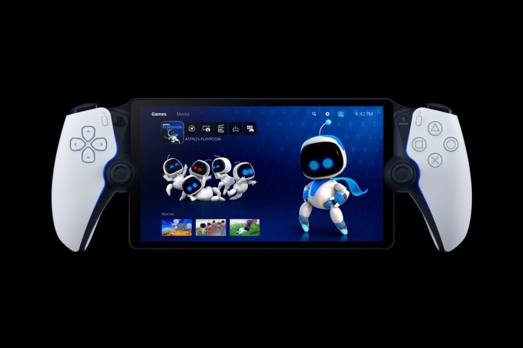 the playstation portal utilizes ps remote play to allow playing ps5 games through a wi-fi connection.