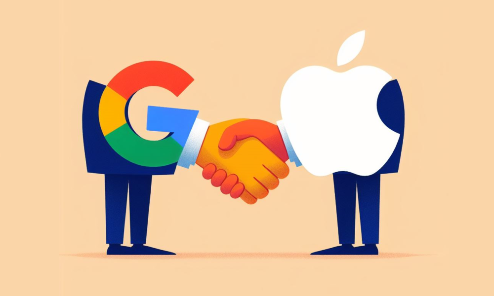 google and apple handshake